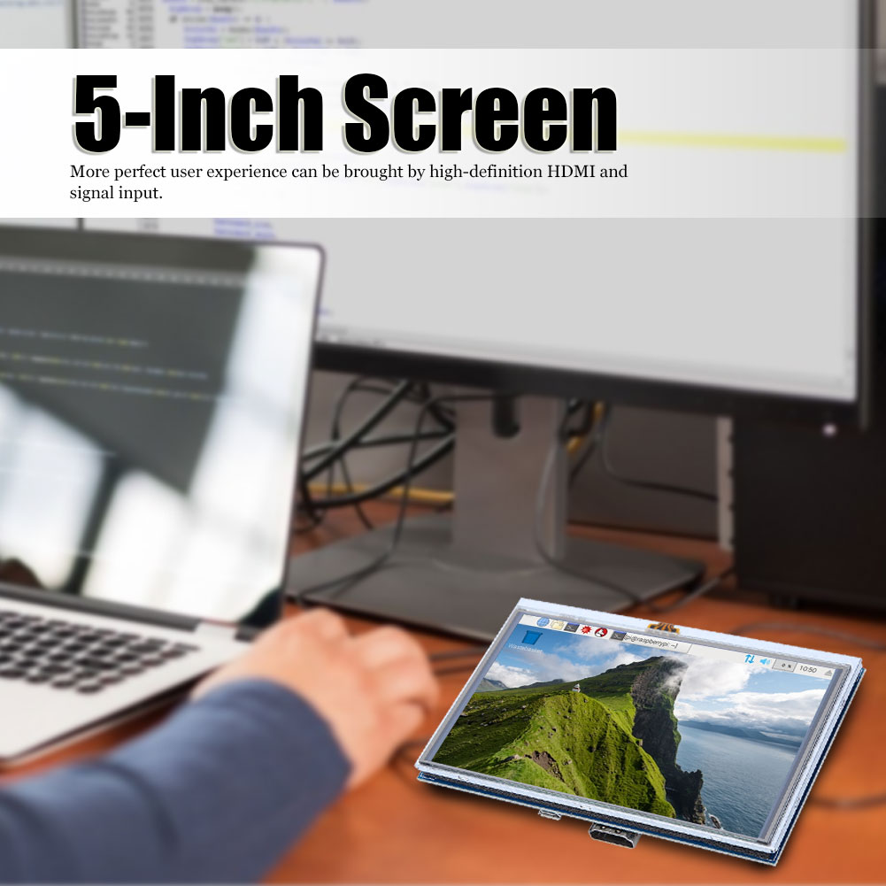 Resistive 5-Inch 4-Wire HDMI Monitor Touch for Raspberry Pi 3B+/4B Resistive 5-Inch 4-Wire HDMI Monitor Touch for Raspberry Pi 3B+/4B